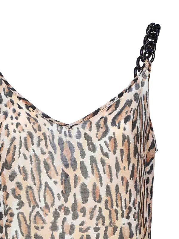 The Best Shops MOSCHINO: knee length dresses - Leopard print silk blend dress