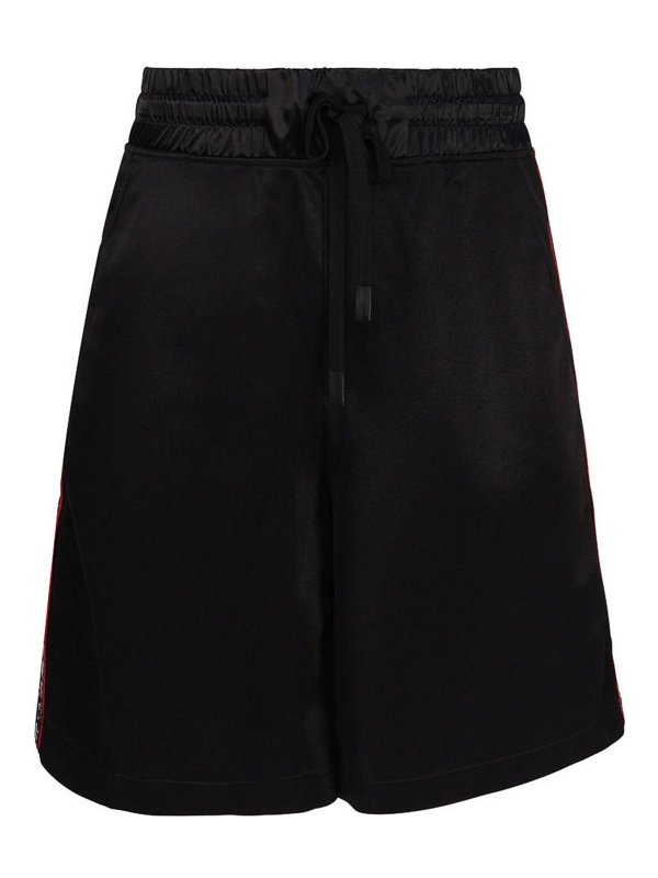 Versace Jeans Couture: Trousers Shorts - Shorts with embossed logo
