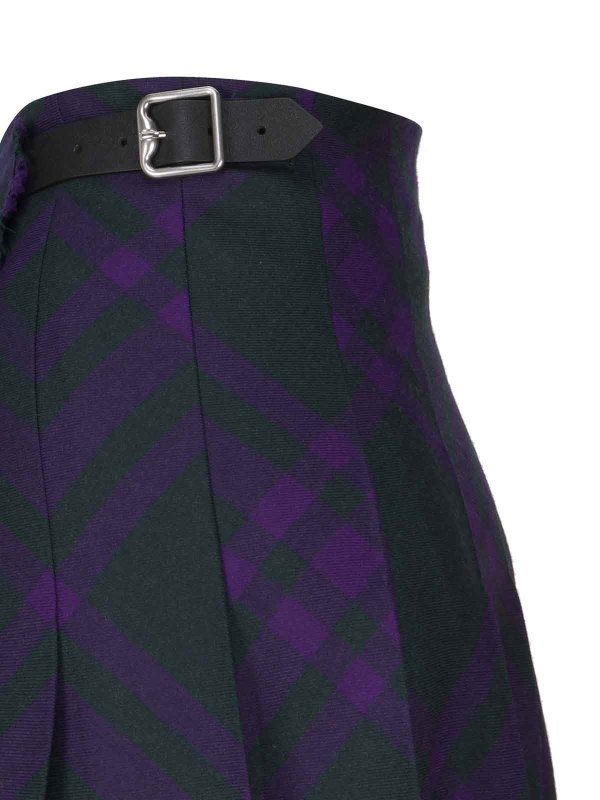 The Best Shops BURBERRY: gonne al ginocchio  e longuette - Kilt in lana