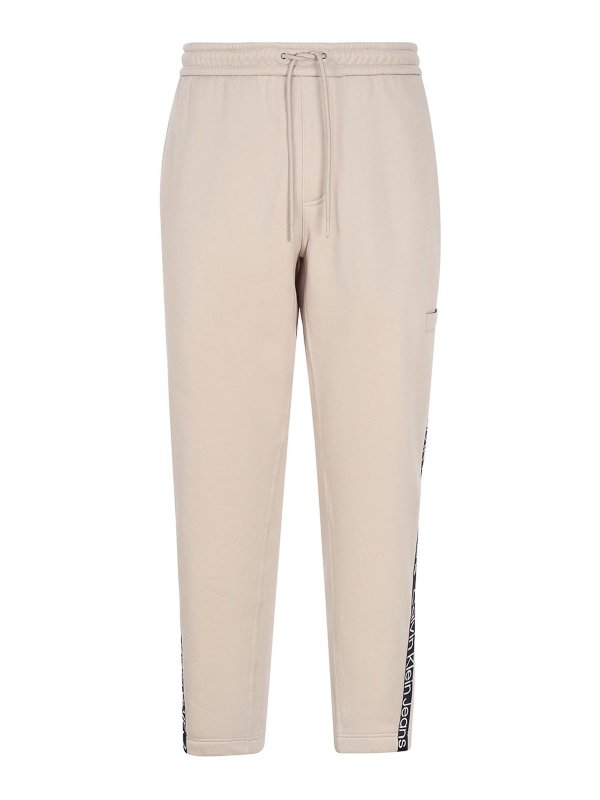 CALVIN KLEIN: Pantalones deportivos - Pantalones Deportivos - Beis