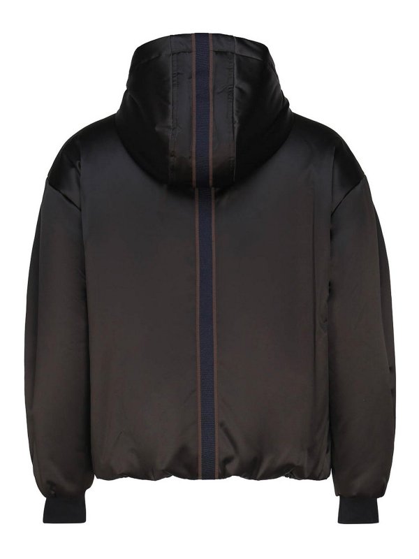 FERRARI: bombers online - Shiny fabric bomber jacket with hood