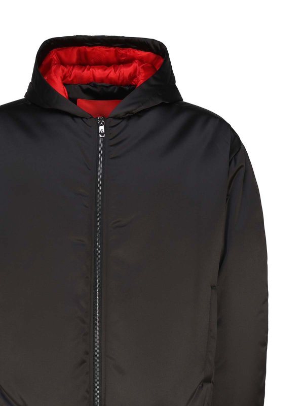 The Best Shops FERRARI: bombers - Shiny fabric bomber jacket with hood
