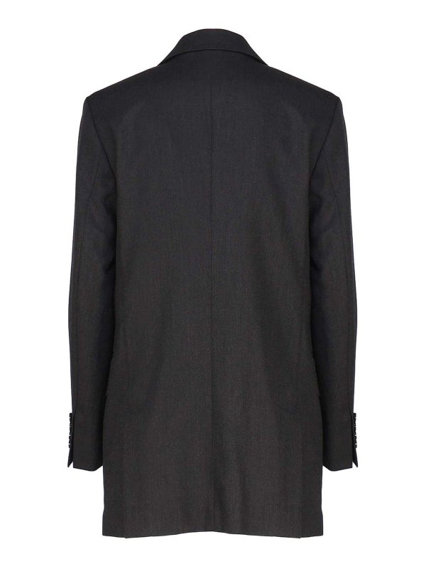 Max Mara: blazers online - Double breasted blazer in wool blend