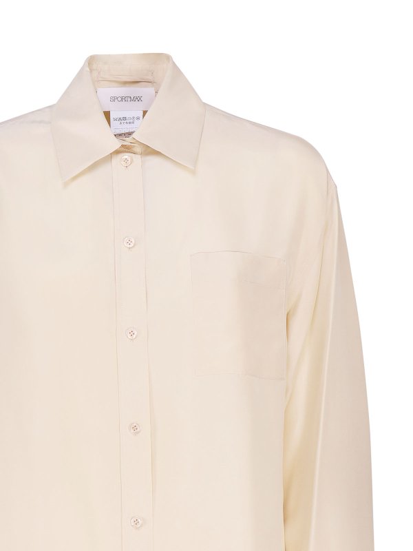 The Best Shops SPORTMAX: shirts - Long habotai silk shirt