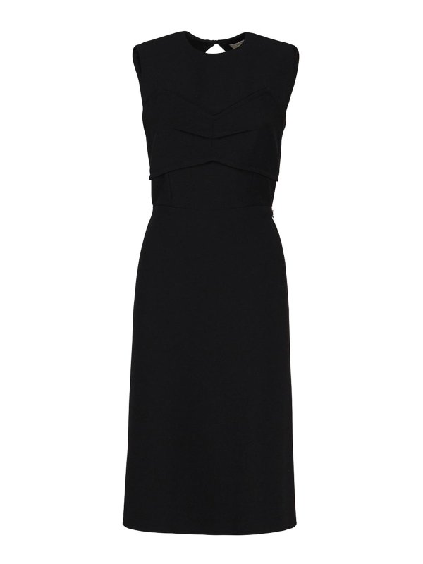 SPORTMAX: knee length dresses - Dress with inlay and back cut out