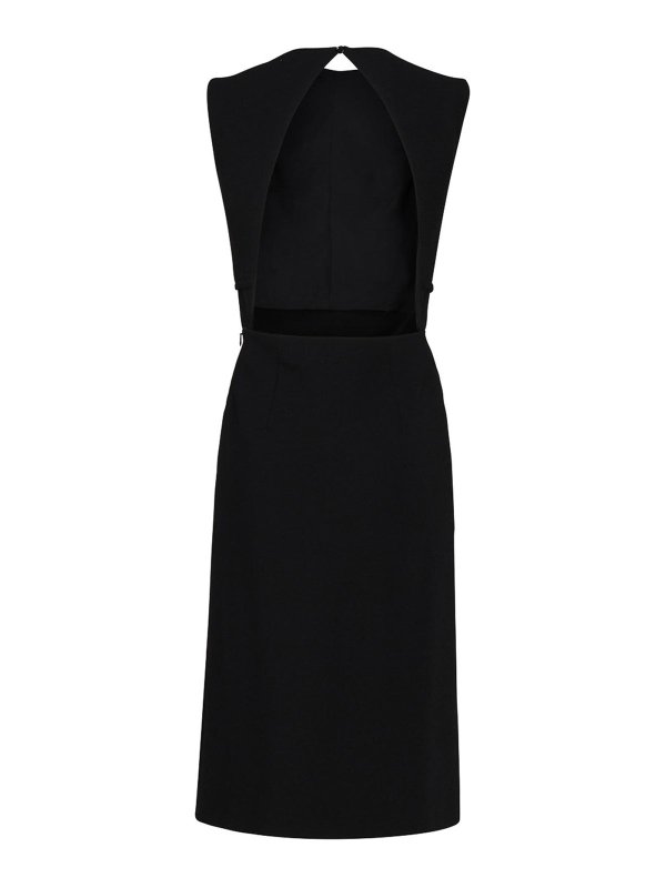 SPORTMAX: knee length dresses online - Dress with inlay and back cut out