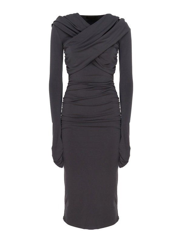 THE ANDAMANE: Vestidos media pierna - Vestido Midi - Gris