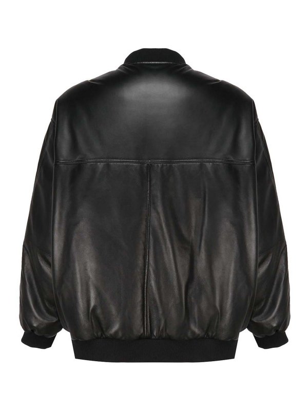 MONCLER: leather jacket online - Reversible leather jacket