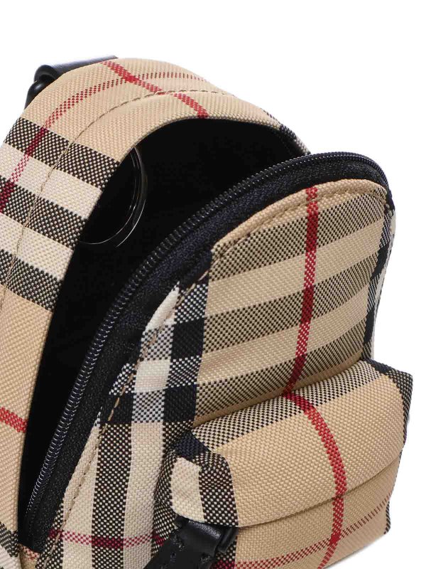 Mini jett checked backpack shop online: BURBERRY