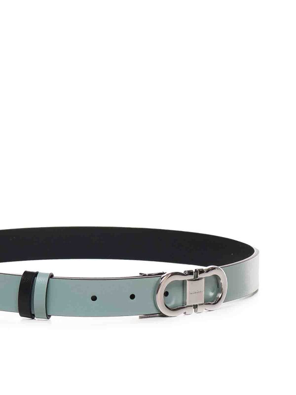 The Best Shops SALVATORE FERRAGAMO: belts - Gancini reversible belt in calfskin