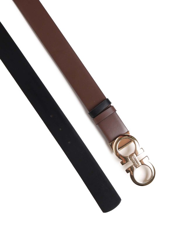 SALVATORE FERRAGAMO: belts online - Gancini leather belt