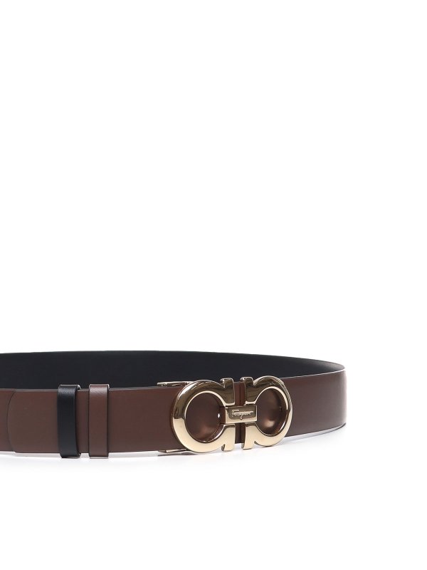 The Best Shops SALVATORE FERRAGAMO: belts - Gancini leather belt