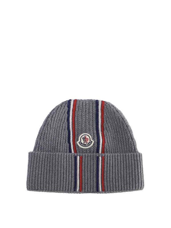 MONCLER: Mützen - Mütze - Grau