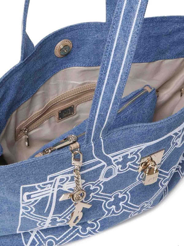 Borsa A Tracolla In Denim Con Ricamo shop online: v°73