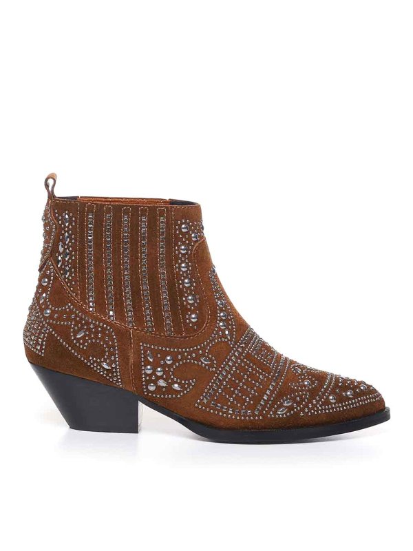 BIBI LOU: ankle boots - Suede texan boots