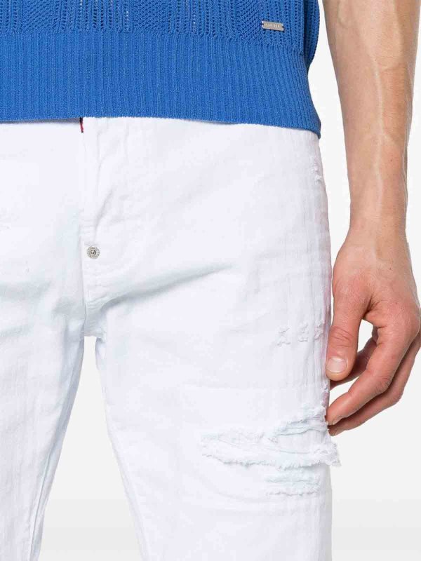 The Best Shops DSQUARED2: Straight Leg Jeans - Straight Leg Jeans - Weiß