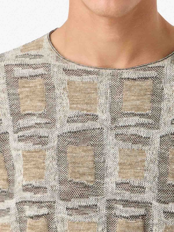 GIORGIO ARMANI: Strickpullover mit Rundhalsausschnitt online - Rundhalspullover - Grau
