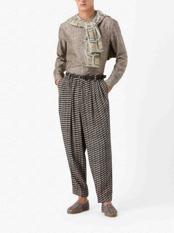 Rundhalspullover - Grau shop online: GIORGIO ARMANI