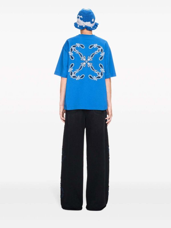 The Best Shops OFF-WHITE: T-shirts - T-Shirt - Blau