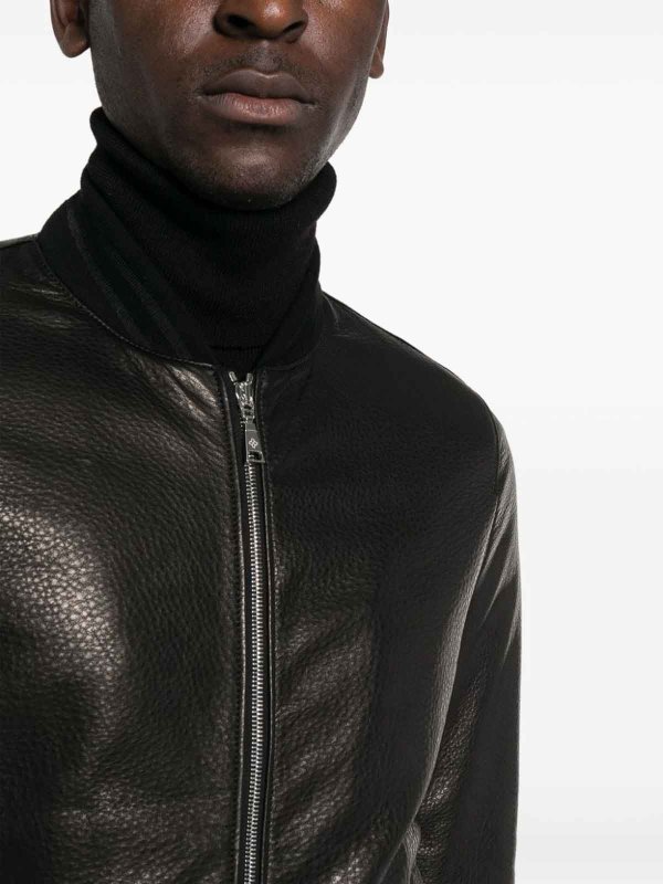 The Best Shops TAGLIATORE: Lederjacken - Lederjacke - Schwarz