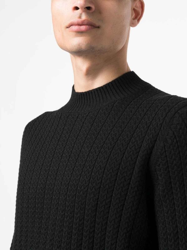 TAGLIATORE: Strickpullover mit Rundhalsausschnitt online - Rundhalspullover - Schwarz