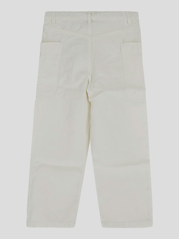 Bonpoint: casual trousers online - white trousers with side pockets