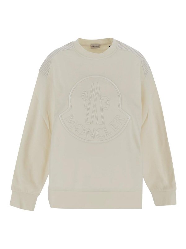 MONCLER: Sudaderas y suéteres - Sudadera - Blanco