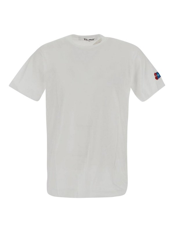 Comme des Garçons Play: T-shirts - T-Shirt - Weiß