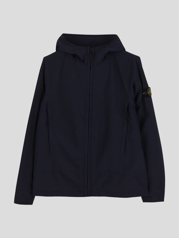 STONE ISLAND: short coats online - blue jacket with long sleeves