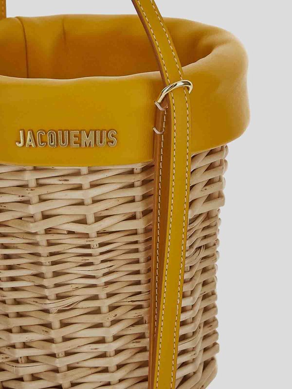 borsa a secchiello in vimini shop online: JACQUEMUS
