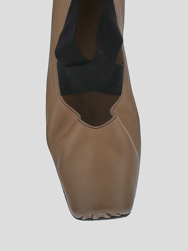 ballet shoes in rose with squared toe shop online: UMA WANG