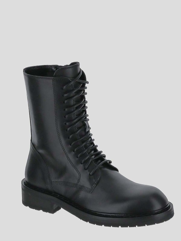 Ann Demeulemeester danny boots in black with laces and zip