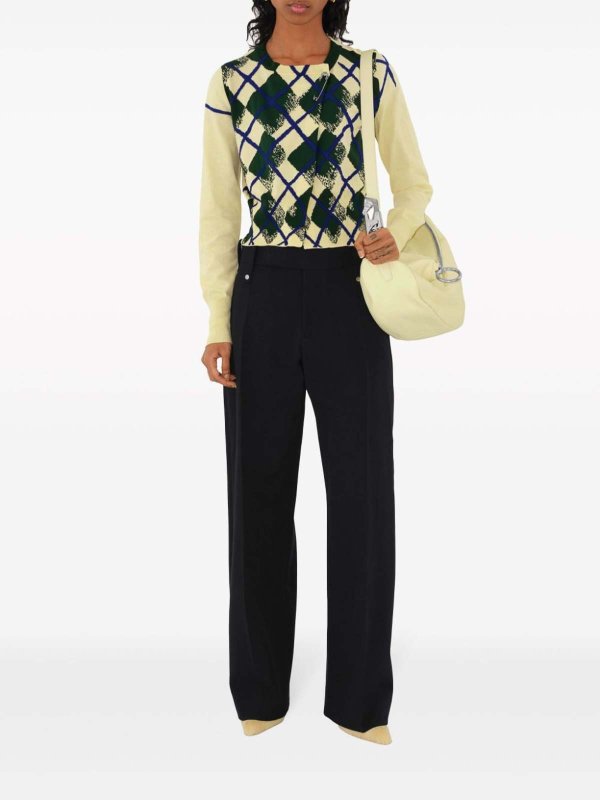 BURBERRY: Suéteres con cuello pico online - Suéter Cuello Redondo - Argyle