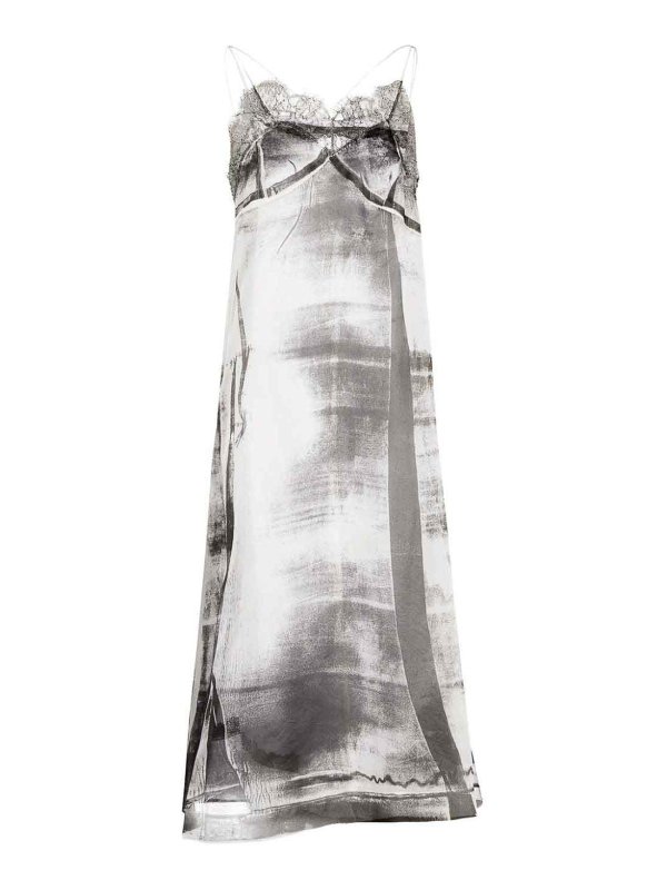 Maison Margiela: Robe longueur genou - Robe Au Genou - Gris