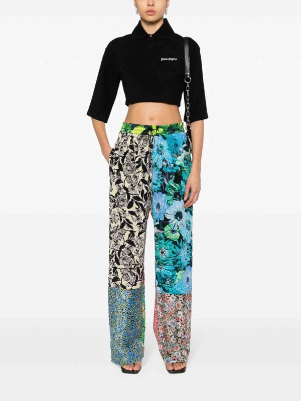 Palm Angels: Tops & Tank tops online - Logo Cropped Polo Top