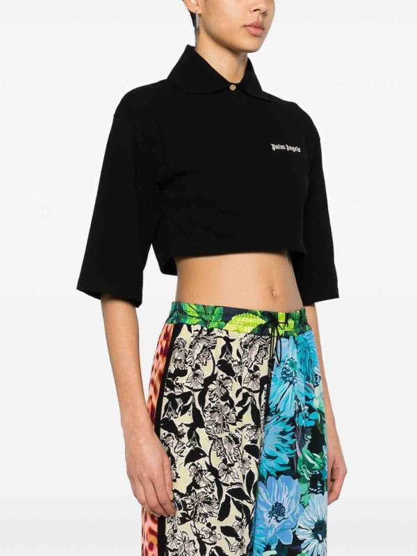 Palm Angels buy online Logo Cropped Polo Top
