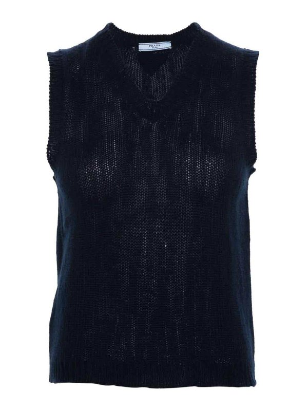 PRADA: vests - V-Neck Cashmere Vest