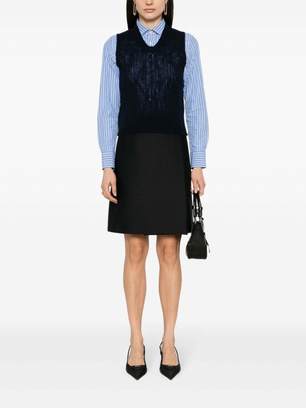 PRADA: vests online - V-Neck Cashmere Vest