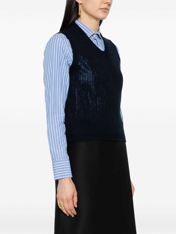 The Best Shops PRADA: vests - V-Neck Cashmere Vest