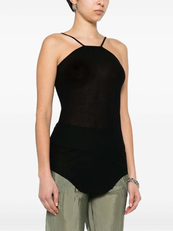 The Best Shops RICK OWENS: Tops & Tank tops - Scorpio Ribbed-Knit Tank Top