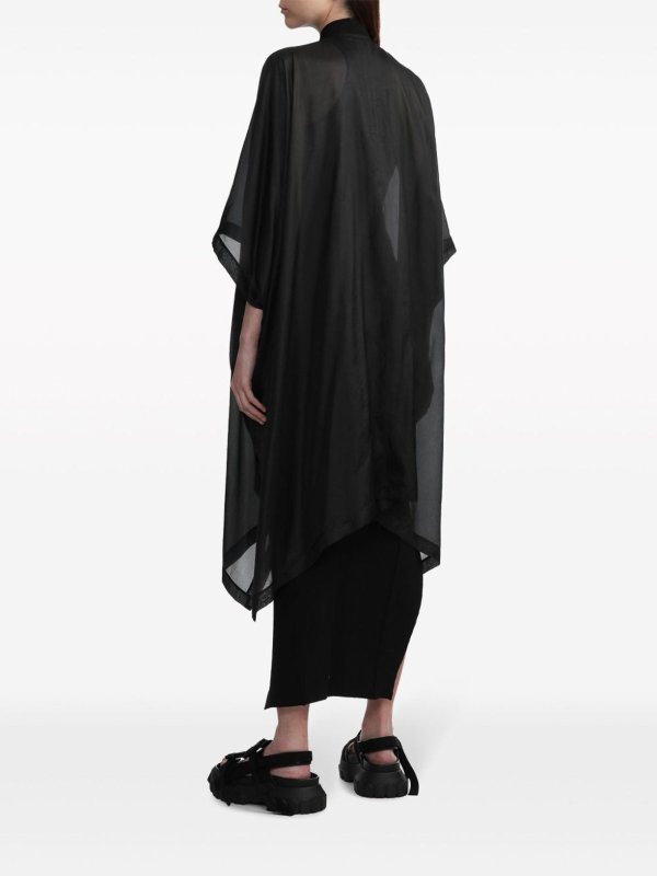 The Best Shops RICK OWENS: short coats - Zip-Front Silk Coat
