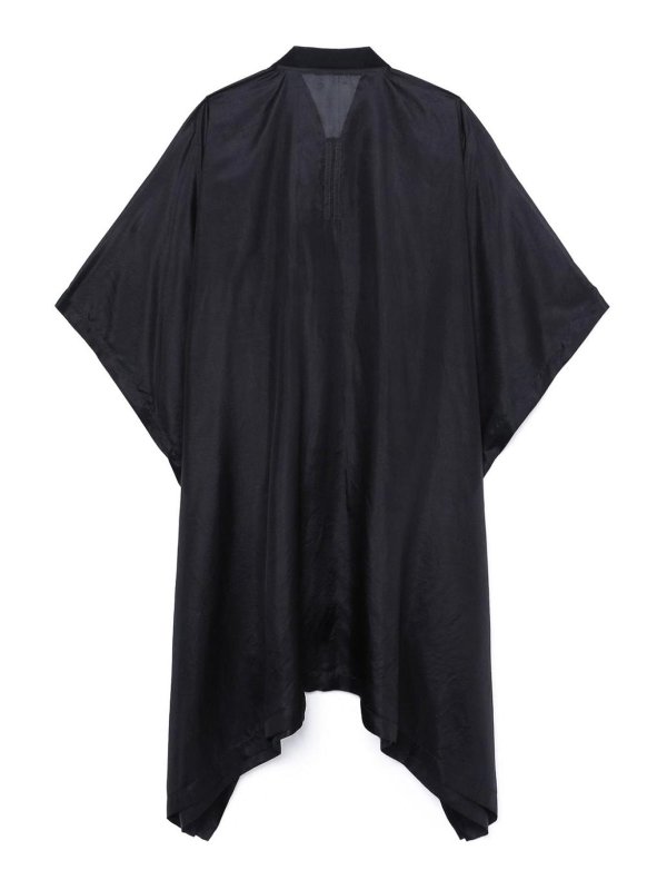 The Best Shops RICK OWENS: Zip-Front Silk Coat