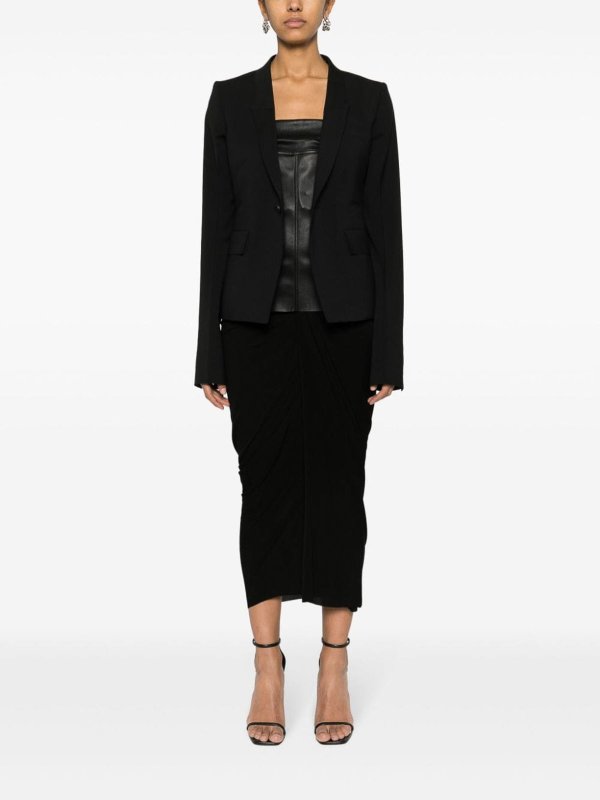RICK OWENS: blazers online - Wool Single-Breasted Blazer