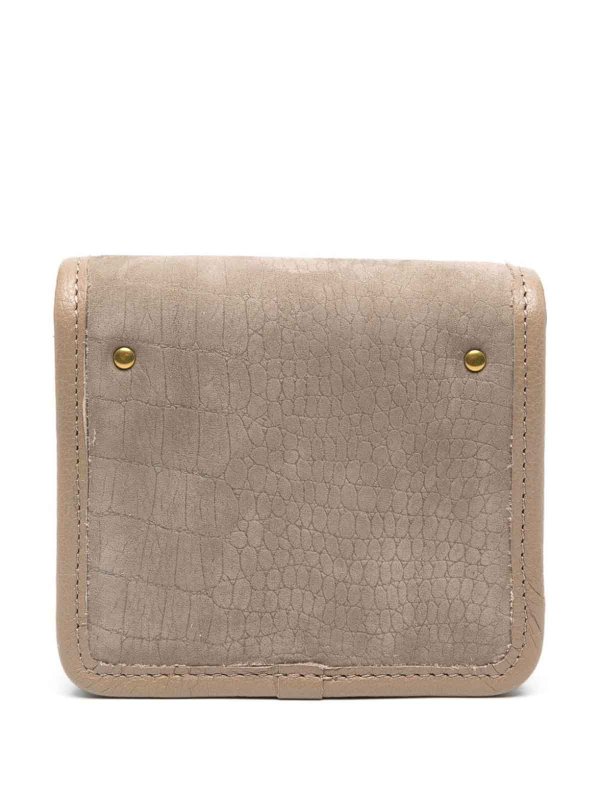 JÉRÔME DREYFUSS: wallets & purses online - Croc-Embossed Suede Wallet