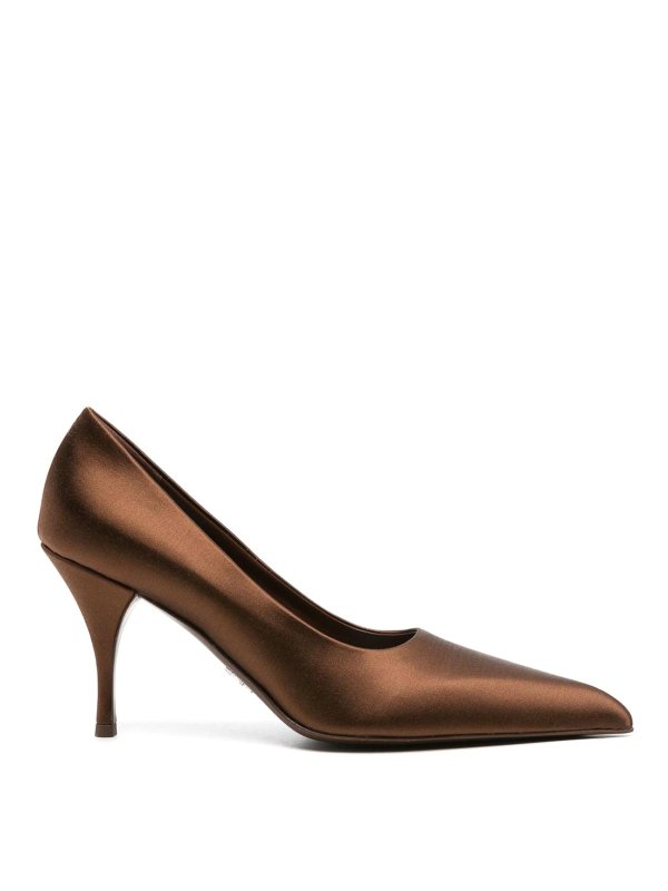 PRADA: court shoes - Pointed-Toe Satin Pumps