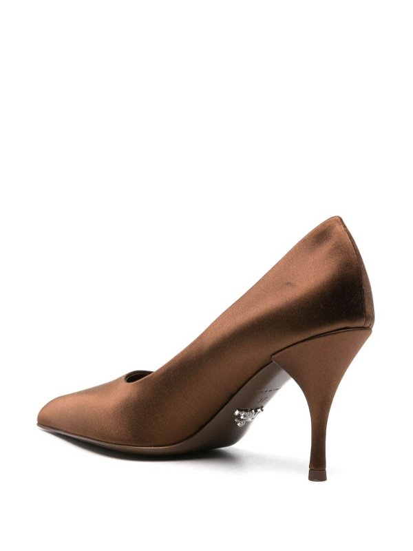 The Best Shops PRADA: court shoes - Pointed-Toe Satin Pumps