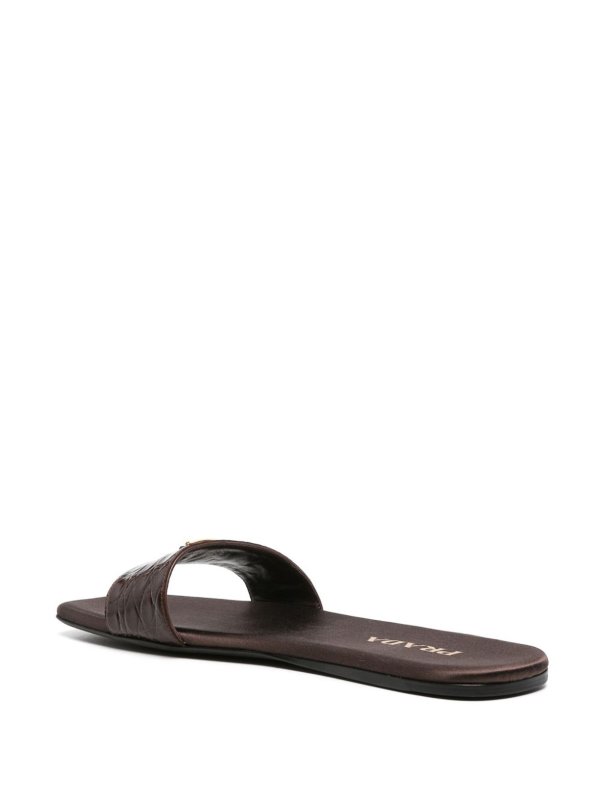 The Best Shops PRADA: flip flops - Embossed sliders