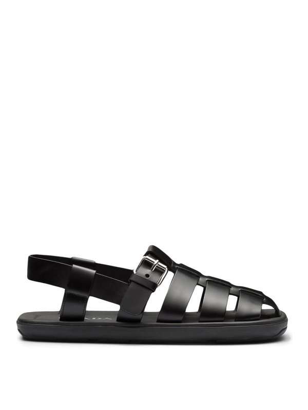 PRADA: sandals - Interwoven Straps Flat Sandals