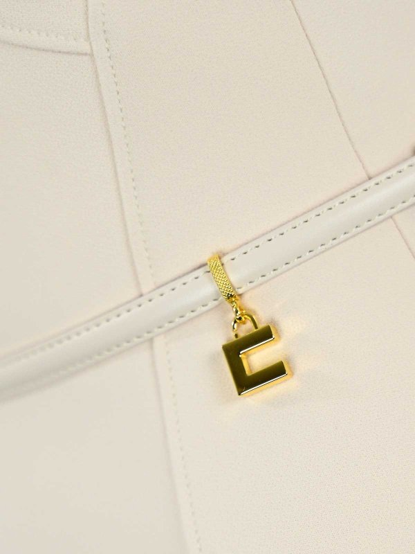 The Best Shops ELISABETTA FRANCHI: Knielange Kleider - Knielanges Kleid - Creme