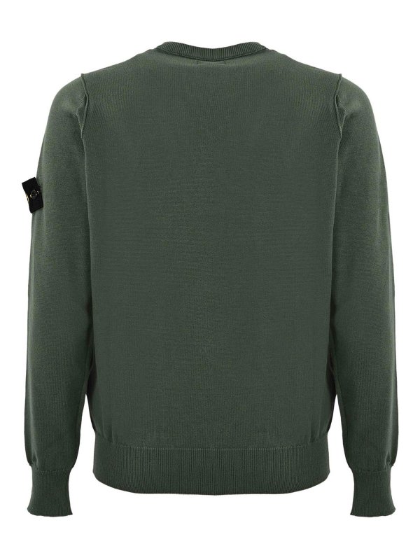 STONE ISLAND: Suéteres con cuello pico online - Suéter Cuello Redondo - Verde